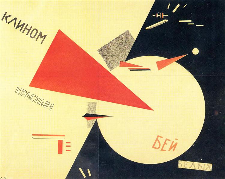 Beat the Whites with the Red Wedge by El Lissitzky
