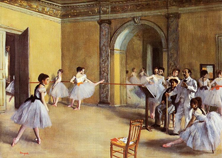 Dance Class at the Opera, rue Le Peletier by Edgar Degas