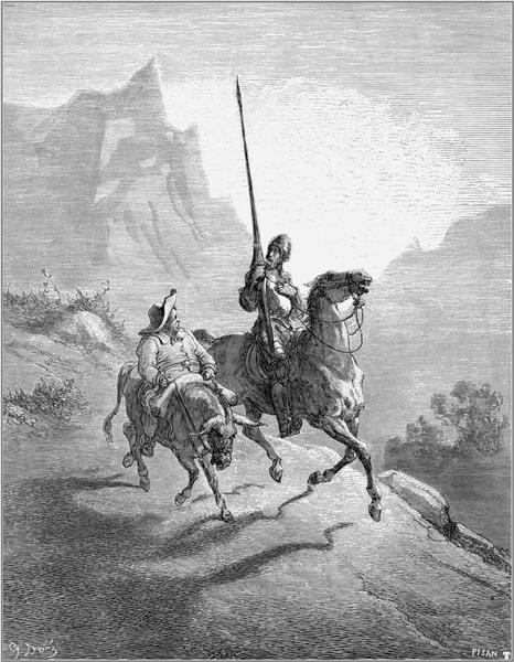 Don Quixote and Sancho Setting Out by Gustave Dore