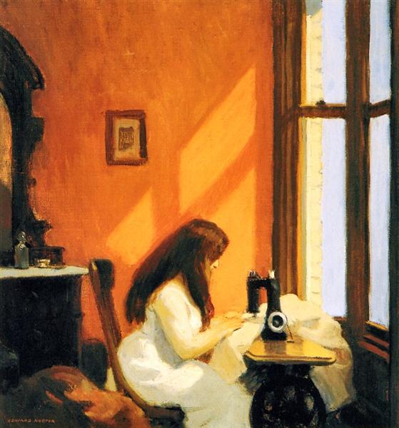 Girl at a Sewing Machine by Edward Hopper