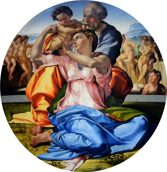 Holy Family with St. John the Baptist by Michelangelo