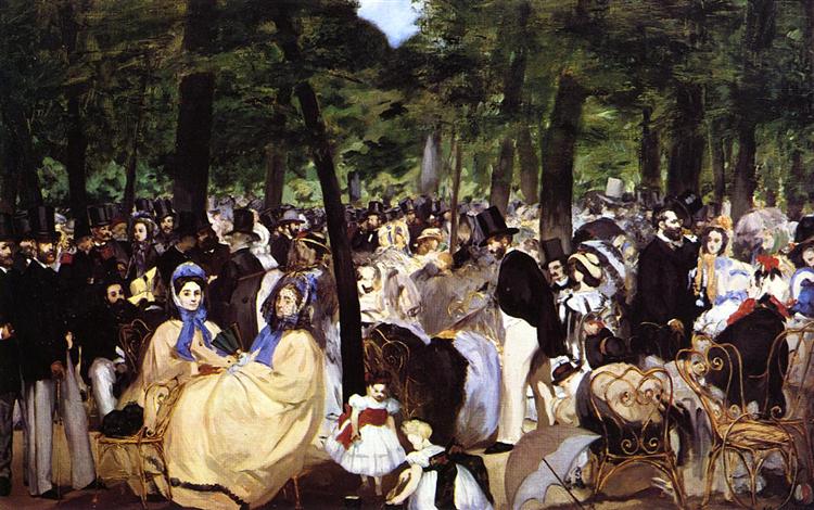 Music in the Tuileries Garden by Edouard Manet