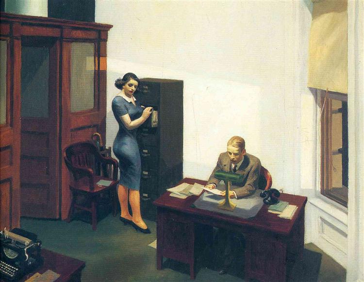 Office at Night by Edward Hopper