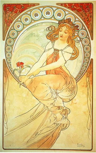 Painting by Alphonse Mucha