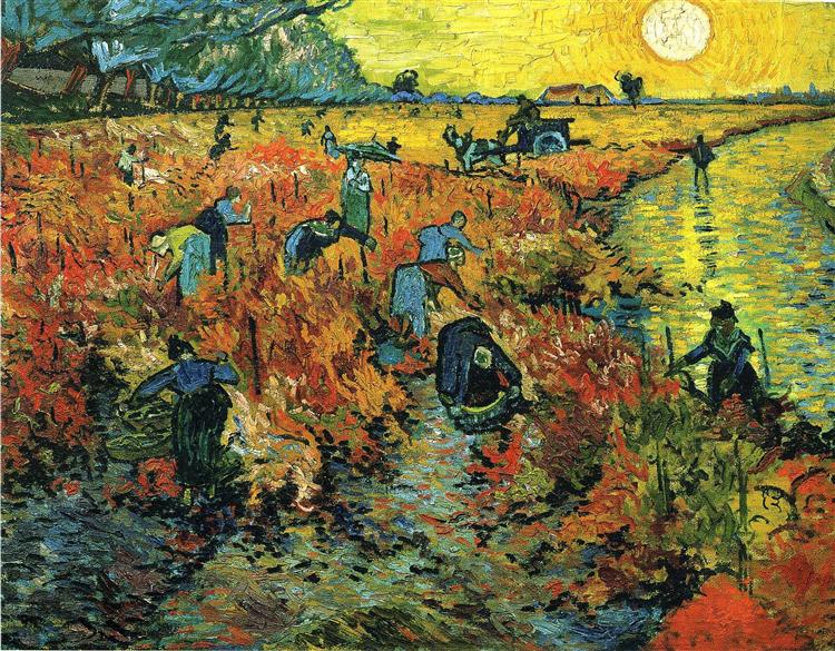 Red Vineyards at Arles by Vincent van Gogh