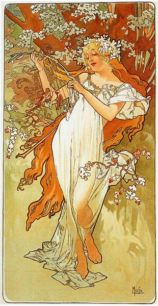 Spring by Alphonse Mucha