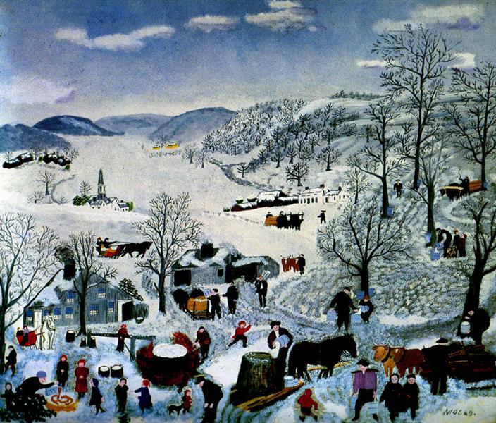 Sugaring Off by Grandma Moses