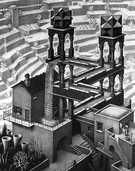 Waterfall by M.C. Escher