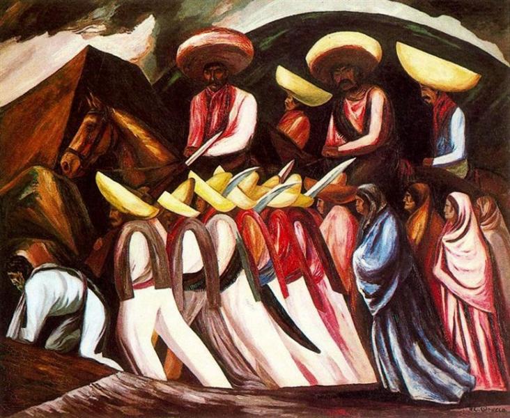 Zapatista's Marching by Jose Clemente Orozco